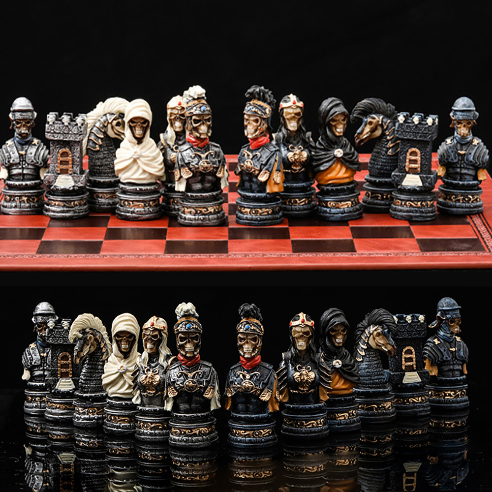Yearbook Board Game Theme - Horror Theme Chess Resin Material Hand-painted