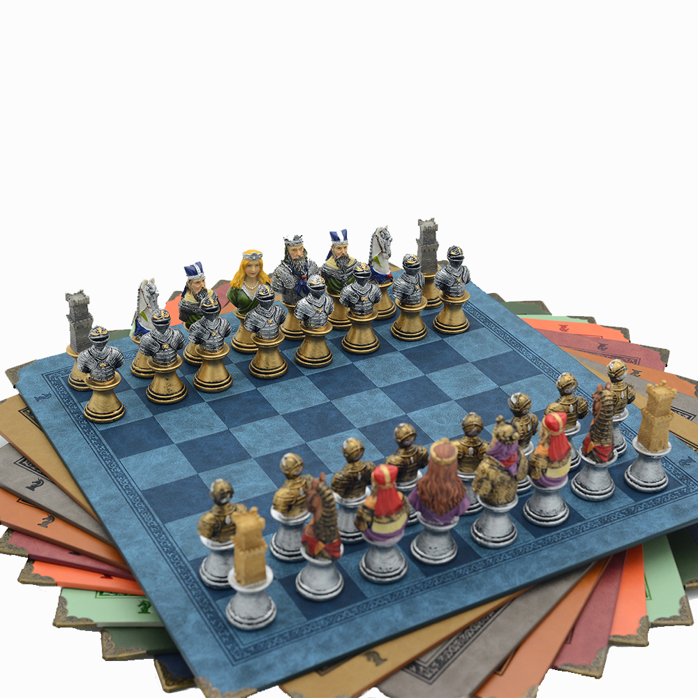Yearbook Board Game Theme - Medieval Warrior Character Themed Chess Board