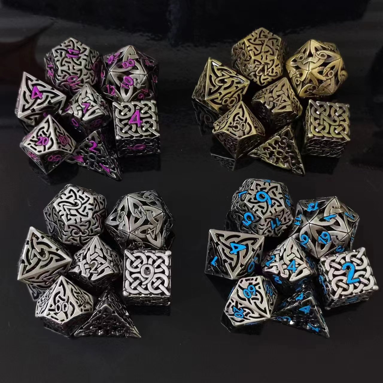 7 Pcs Cosplay D4-D20 DND Brass - Board Game Dnd のレビューと価格