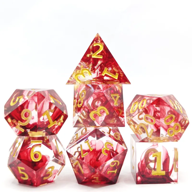 7PCS resin sharp polyhedral di - Board Game Dnd のレビューと価格
