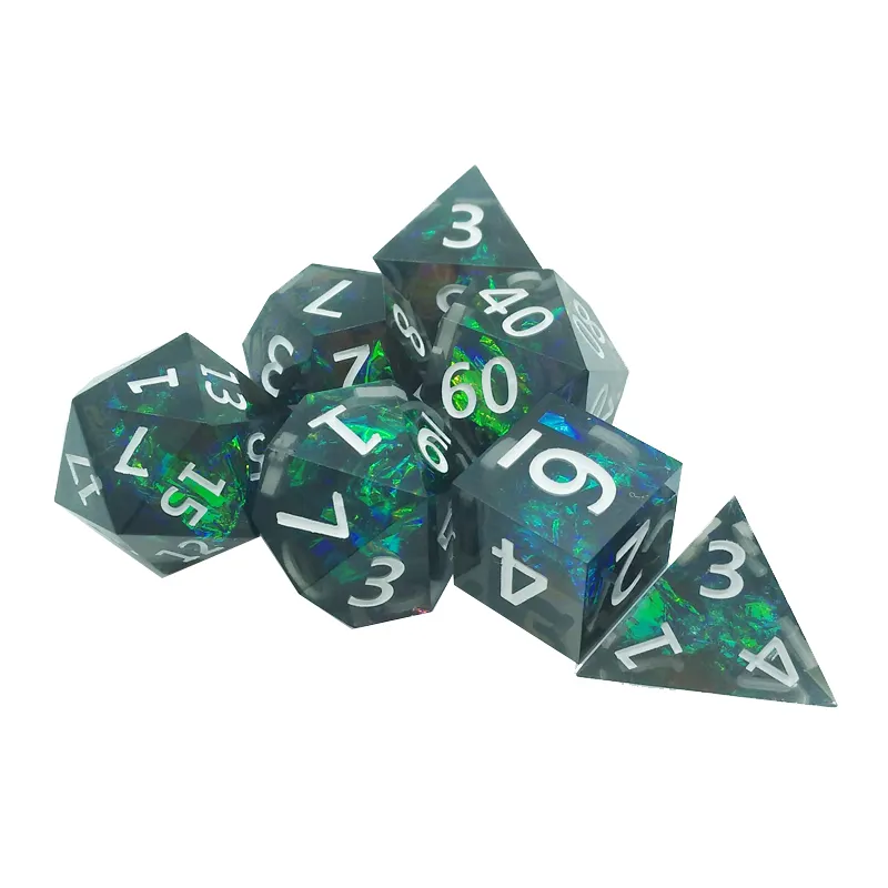 7PCS resin sharp polyhedral di - Board Game Dnd のレビューと価格
