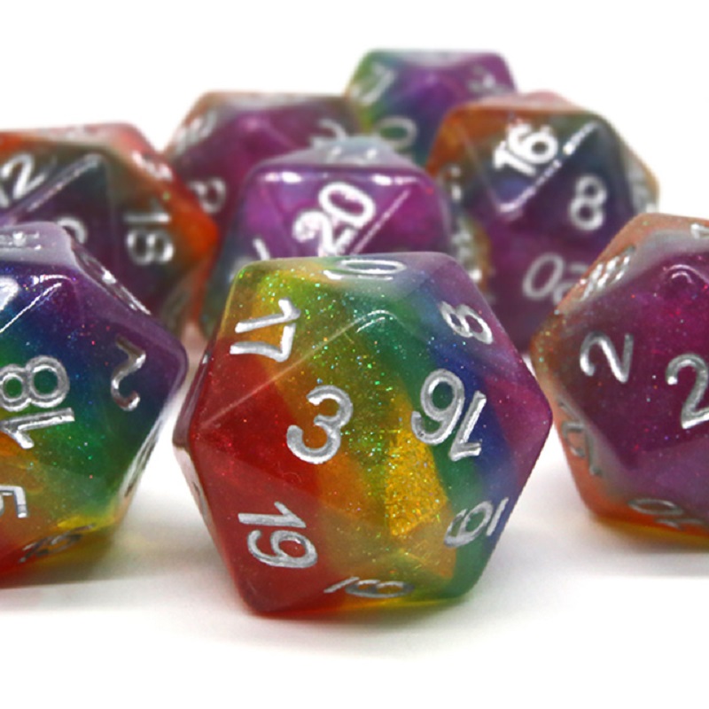 7Pcs/Set Polyhedral Rainbow Di - Board Game Dnd のレビューと価格