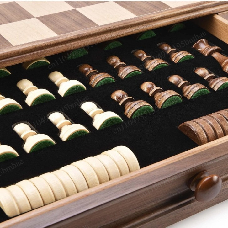 Walnut solid wood chess checke - Chess Set Wooden のレビューと価格