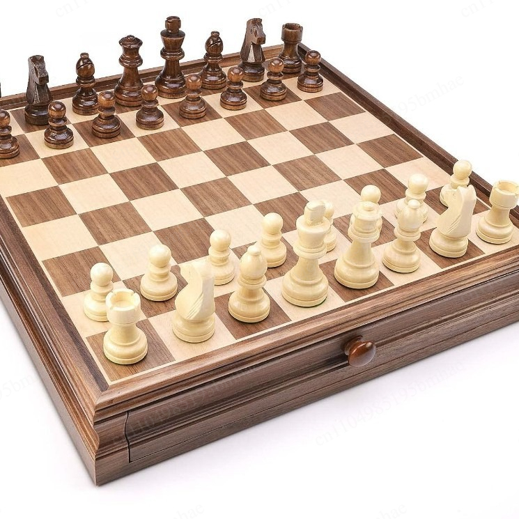 Walnut solid wood chess checke - Chess Set Wooden のレビューと価格