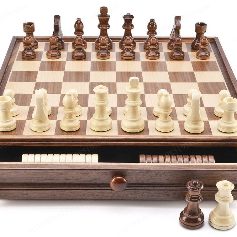 Walnut solid wood chess checke - Chess Set Wooden のレビューと価格