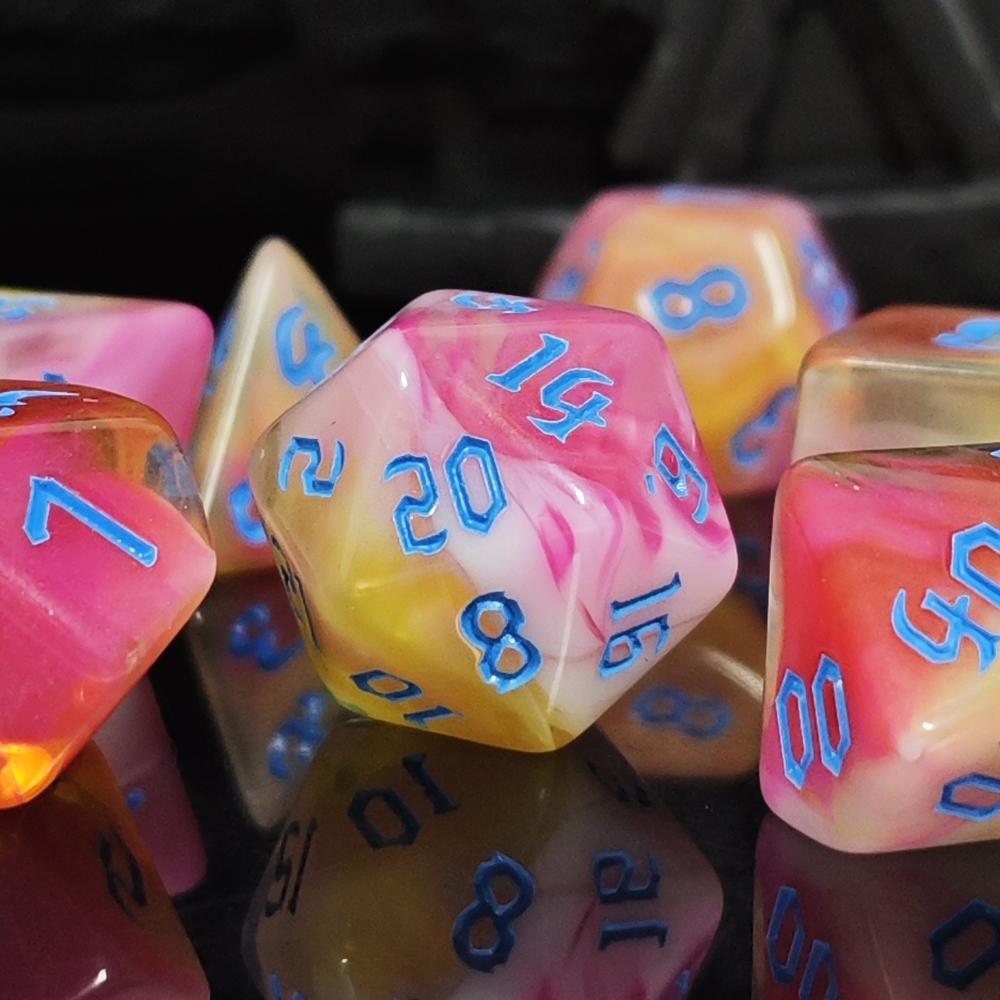 7Pcs Sunset Swirl Polyhedral D - Board Game Dnd のレビューと価格
