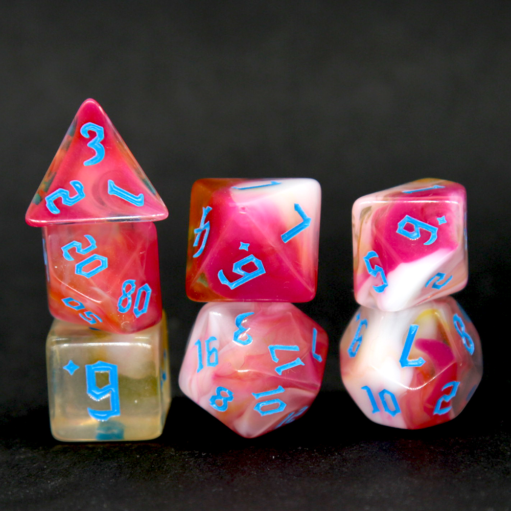 7Pcs Sunset Swirl Polyhedral D - Board Game Dnd のレビューと価格