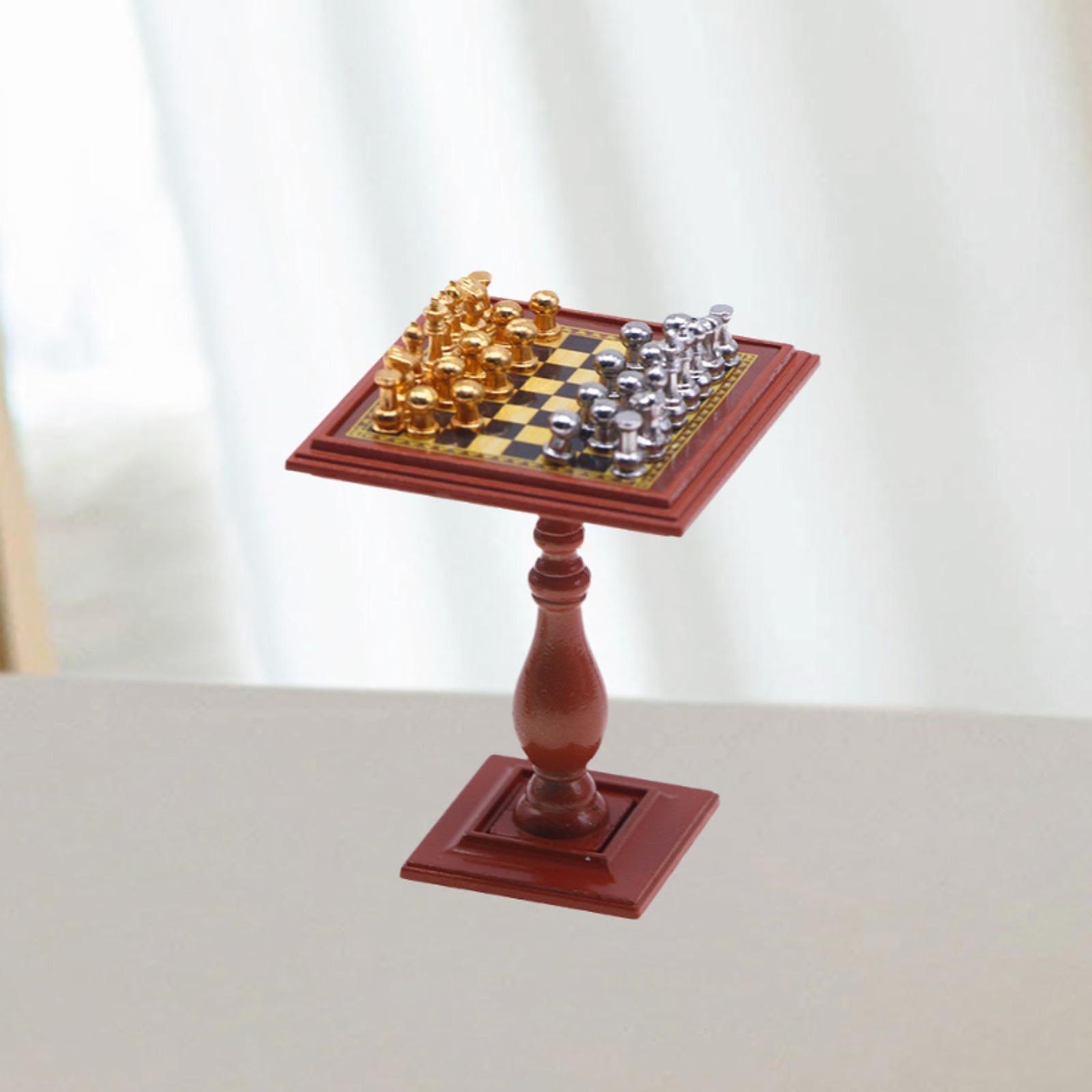 Dollhouse Miniature Chess Set  - Chess Set Wooden のレビューと価格