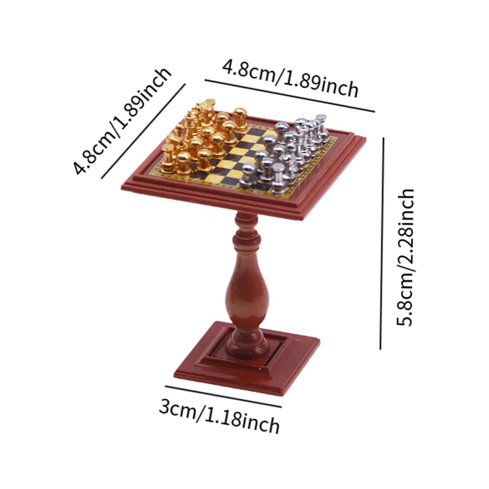 Dollhouse Miniature Chess Set  - Chess Set Wooden のレビューと価格