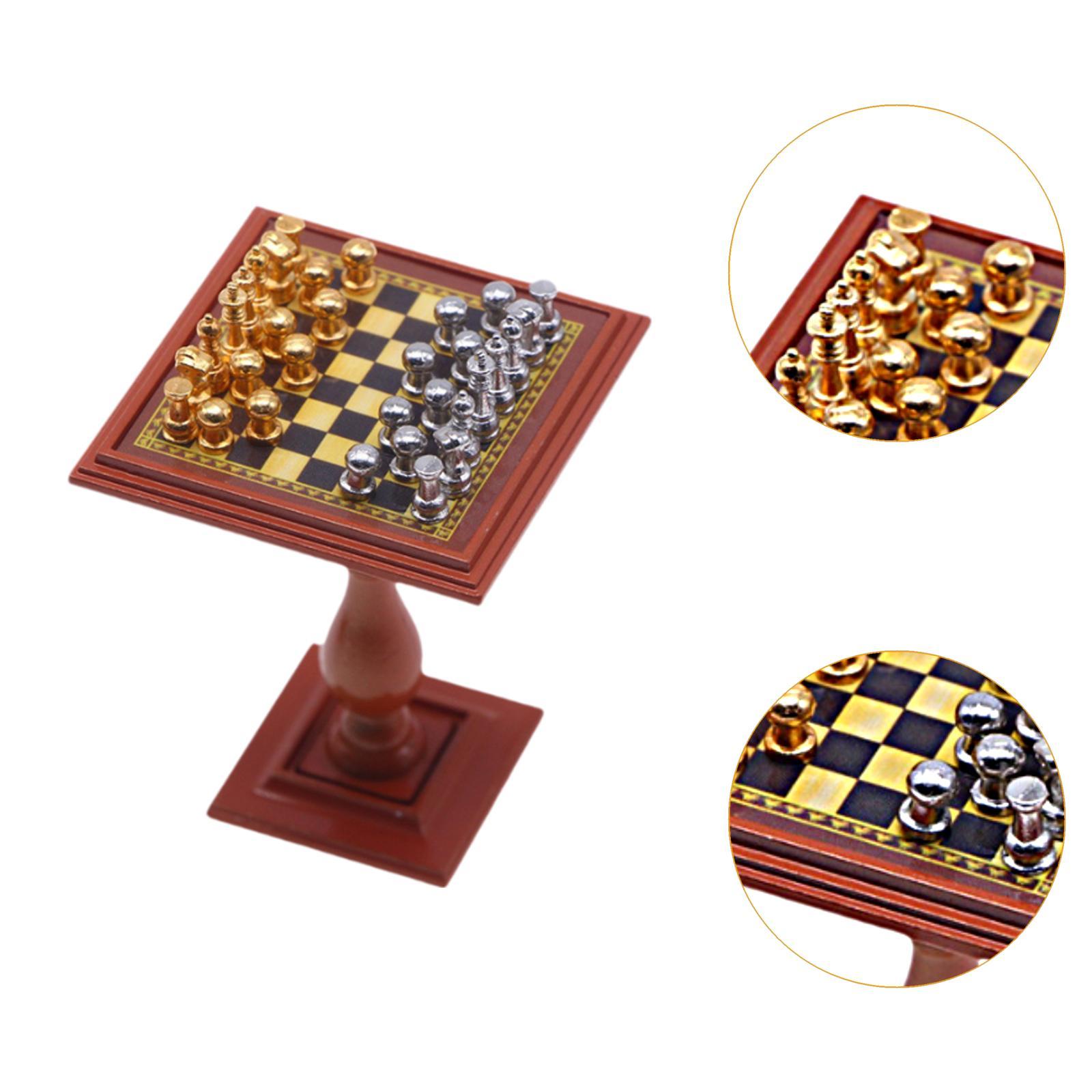 Dollhouse Miniature Chess Set  - Chess Set Wooden のレビューと価格