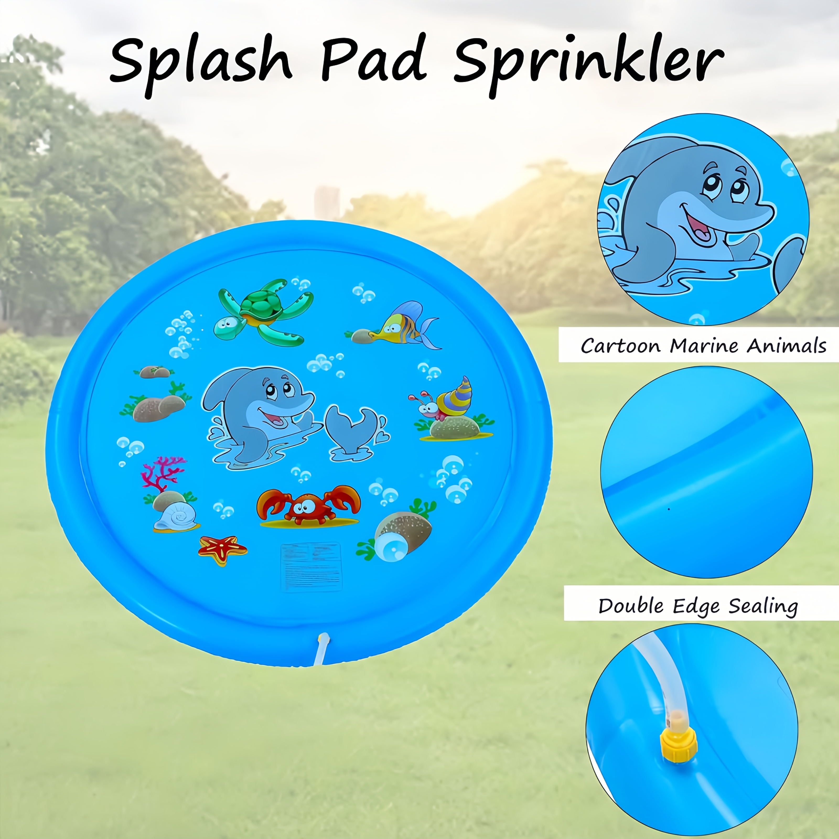 PVC Inflatable Splash Pad Spri - Play Mat Neoprene のレビューと価格