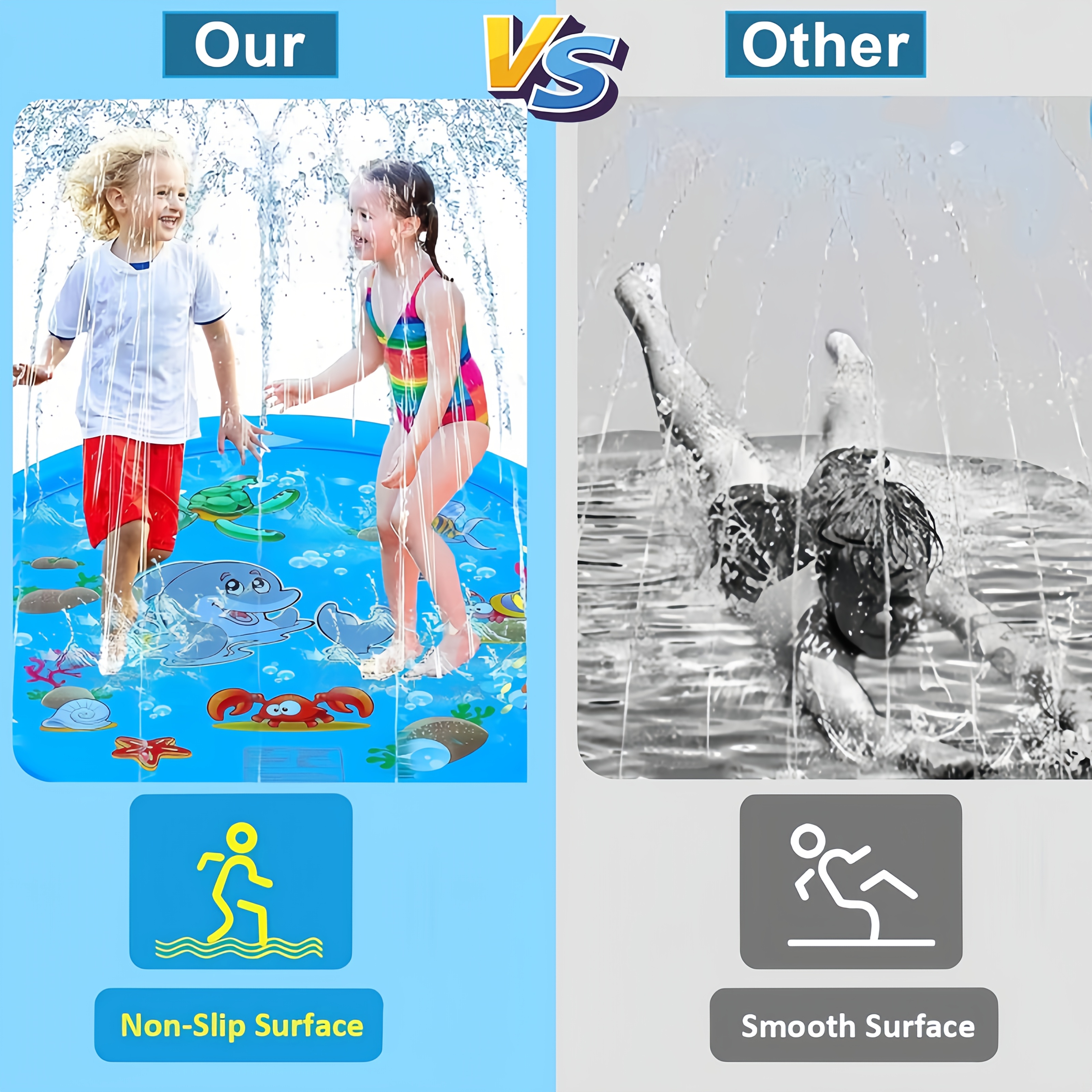 PVC Inflatable Splash Pad Spri - Play Mat Neoprene のレビューと価格