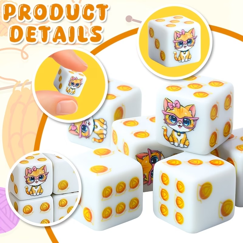 CANDYPIXEL 6PcsCat D6 Dice Set - Board Game Dnd のレビューと価格