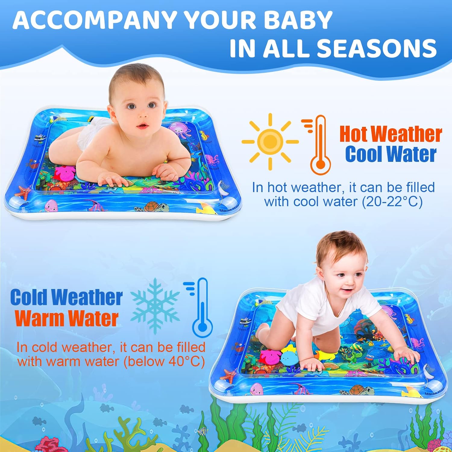 Baby Water Play Mat Inflatable - Play Mat Neoprene のレビューと価格