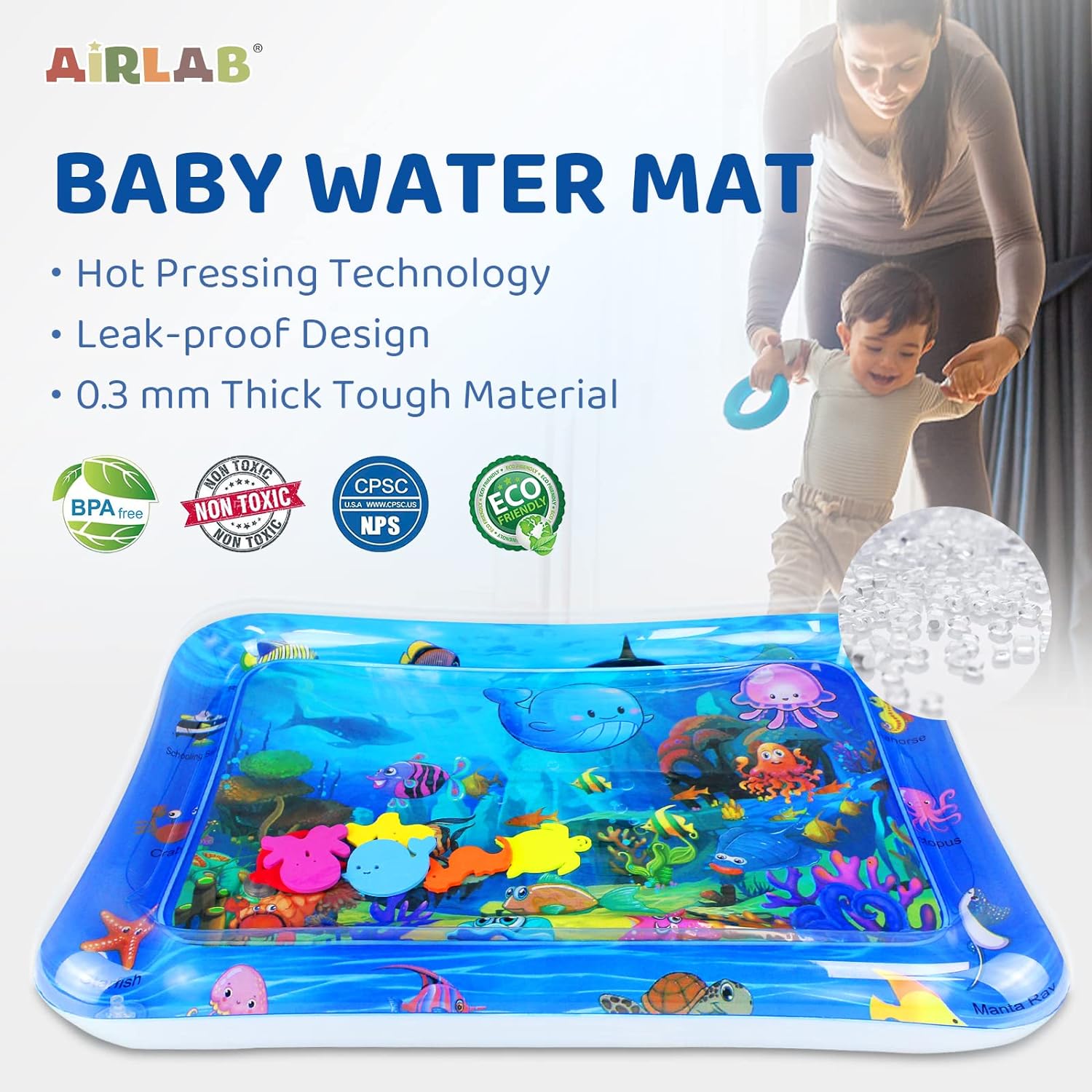 Baby Water Play Mat Inflatable - Play Mat Neoprene のレビューと価格