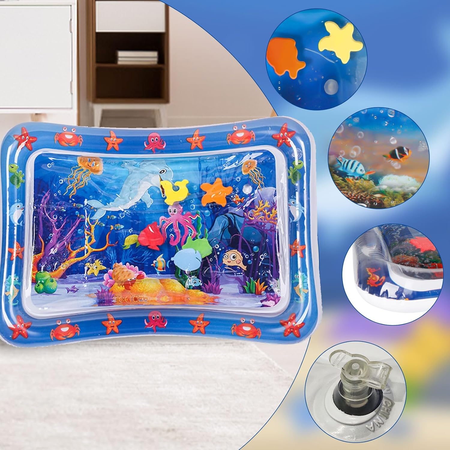 Baby Water Play Mat Inflatable - Play Mat Neoprene のレビューと価格