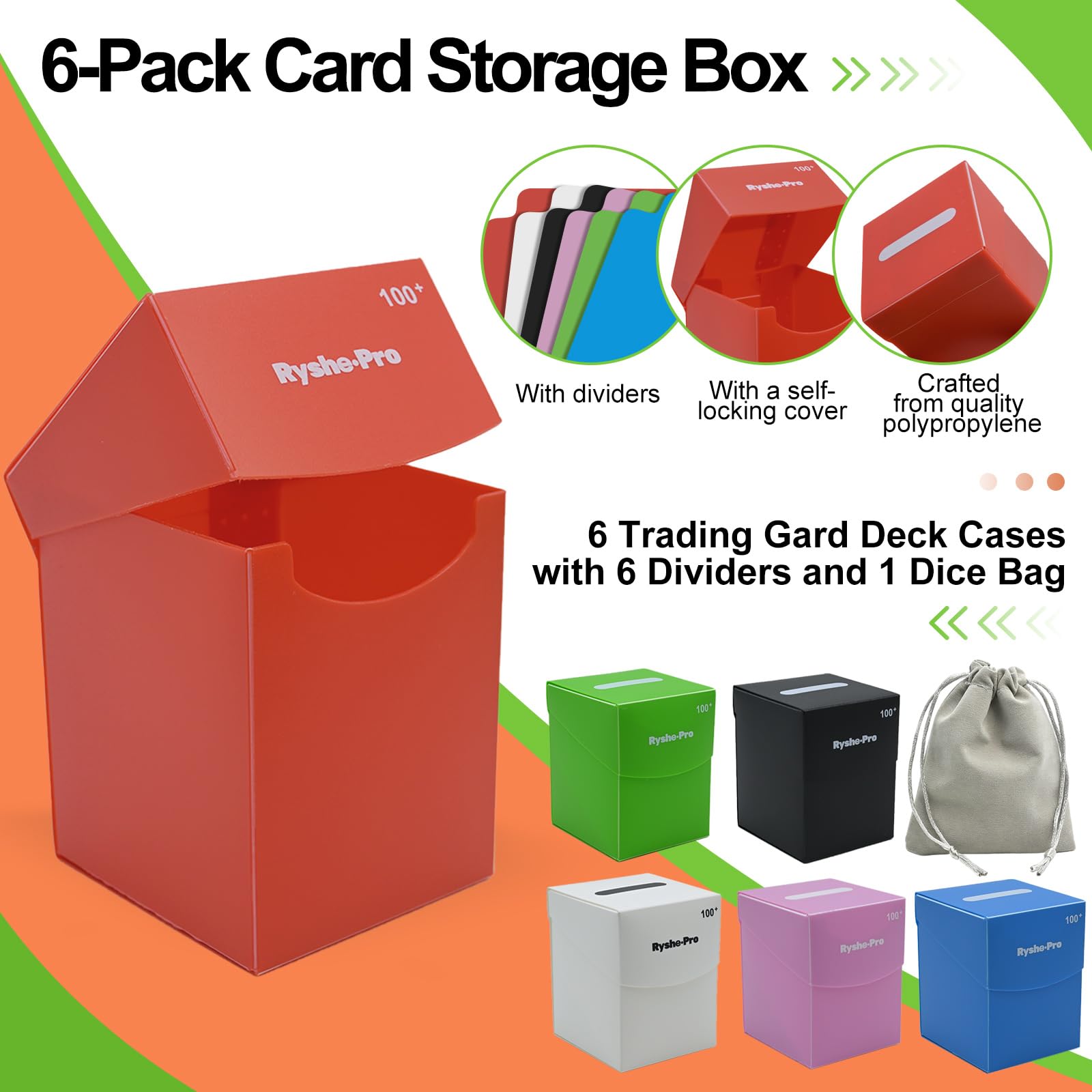 TCG Deck Box for 100+ Cards Co - Board Game Yugioh のレビューと価格