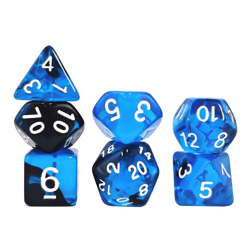 7Pcs/set Blue Blend Transparen - Board Game Dnd のレビューと価格