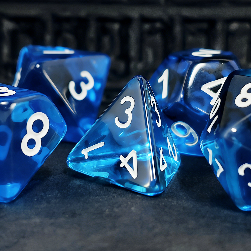 7Pcs/set Blue Blend Transparen - Board Game Dnd のレビューと価格