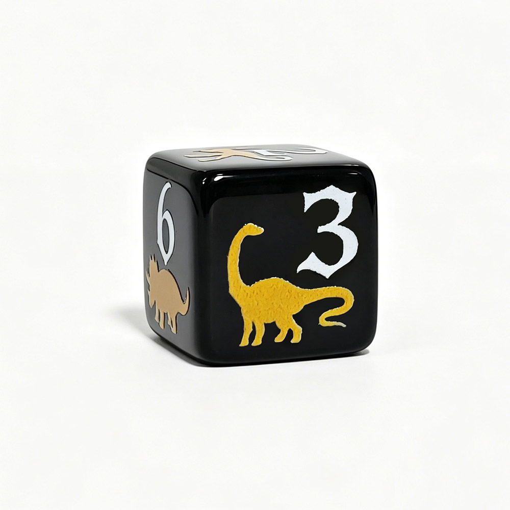 12Pcs 16mm Black Dinosaur Patt - Board Game Dnd のレビューと価格