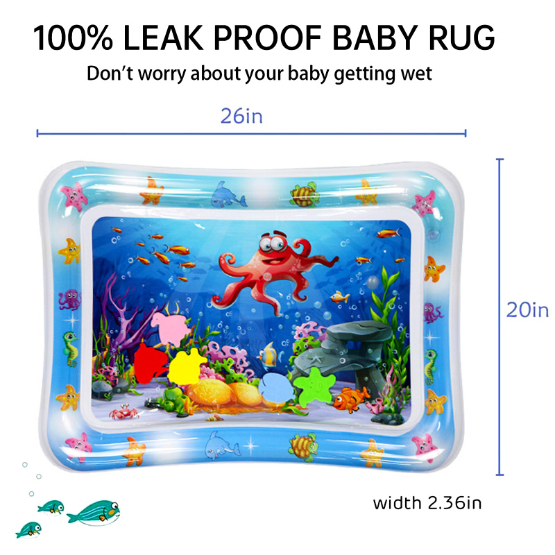 Inflatable Tummy Time Baby Pla - Play Mat Neoprene のレビューと価格