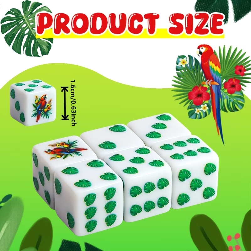 CANDYPIXEL 6PcsParrot D6 Dice  - Board Game Dnd のレビューと価格