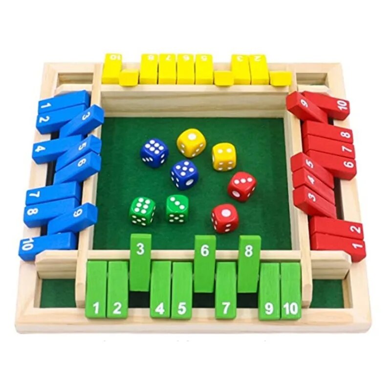 Wooden Dice Board Game Shut Th - Board Game Dnd のレビューと価格