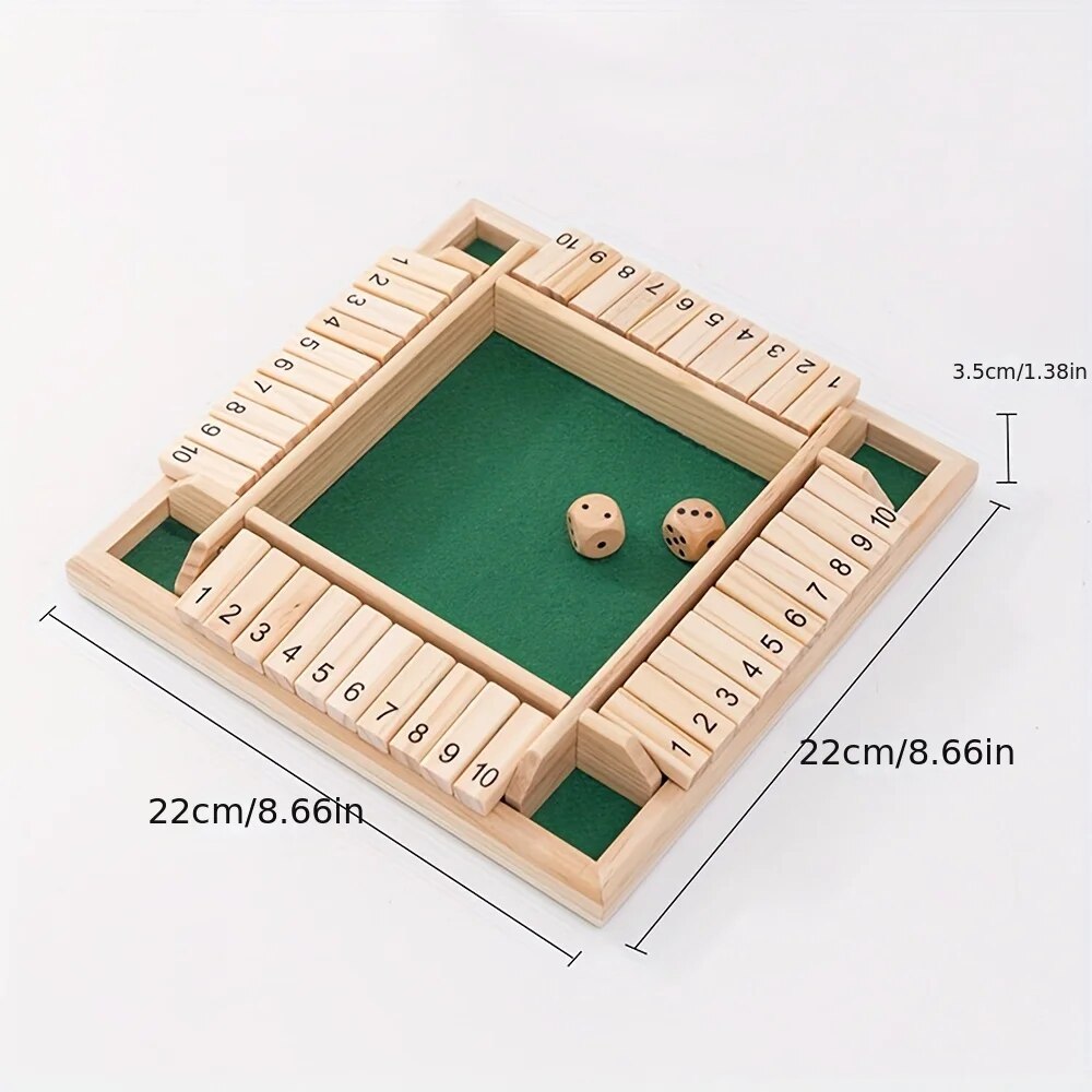 Wooden Dice Board Game Shut Th - Board Game Dnd のレビューと価格